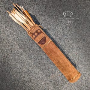 Soft Suede Leather Arrow Quiver- tube type-Shield design