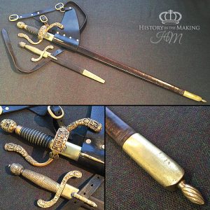 Italian 17th Century- 'S' shape Cross guard small sword- Engraved design- with dagger