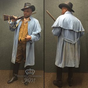 American Cowboy in Kersey Blue Greatcoat