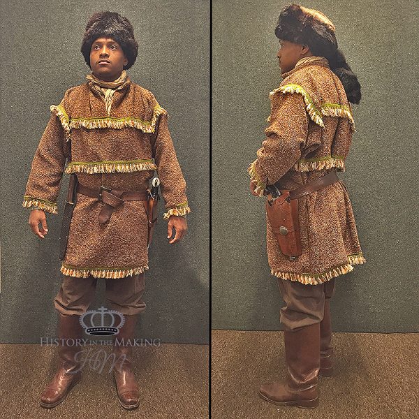 Trapper wearing Fringed Blanket Tunic
