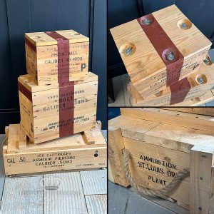 WW2 American Small Arms Ammunition Crates.