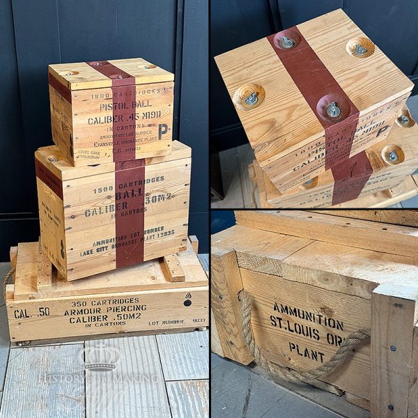 WW2 American Small Arms Ammunition Crates.