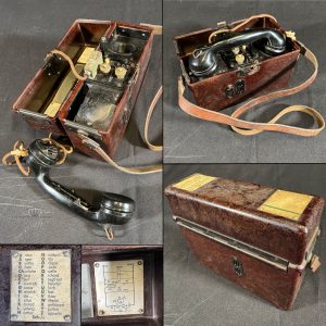 German WW2 field telephone- Wehrmacht ‘Feldfernsprecher FF33' Field Telephone
