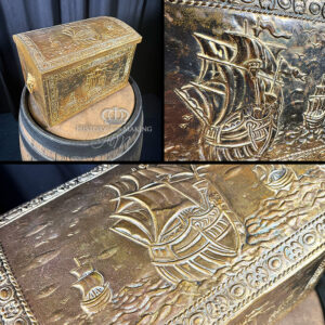 Brass Finished Pirate Treasure Box