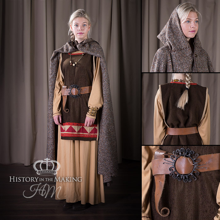 Viking Woman's costume- Brown Colours - History in the Making