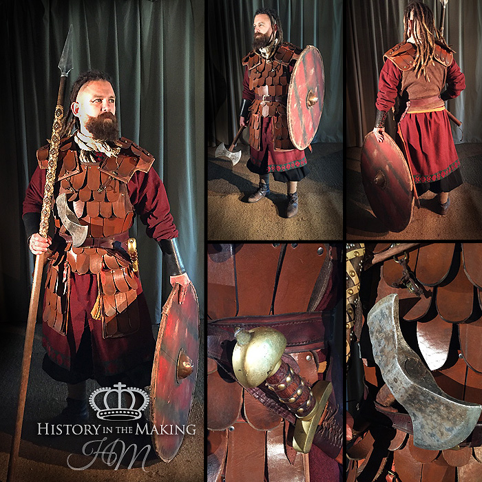Viking Warrior (790-1066) Leather scale armour- twin headed axe
