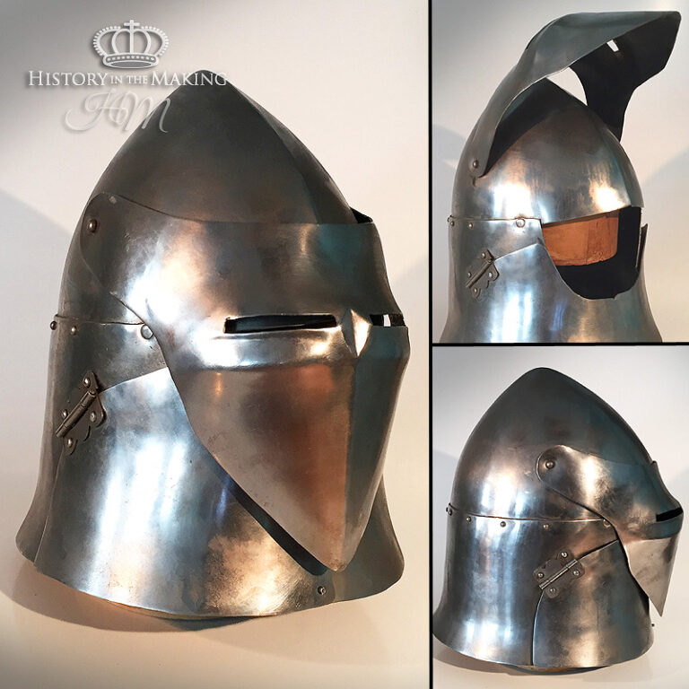 13C- English Visored Sugar Loaf Helmet- Steel construction-01 - History ...