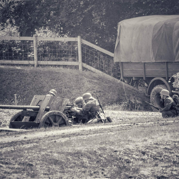 German ww2 pak 38 in use bovington tank fest 2023